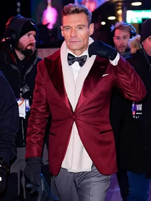 The New Year’s Eve Celebration Ryan Seacrest Maroon Blazer