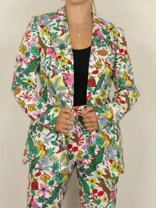 Great British Bake Off S15 Prue Leith Floral Blazer