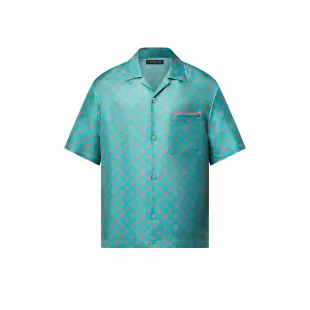 Monogram Short Sleeved Silk Shirt