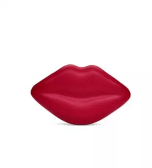 Lip Clutch in Lucky Red
