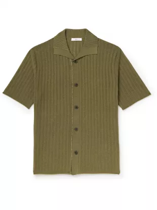 Open-knit Cotton And Lyocell-blend Shirt