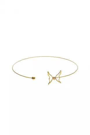 Butterfly Choker Diamonds in Yellow Gold