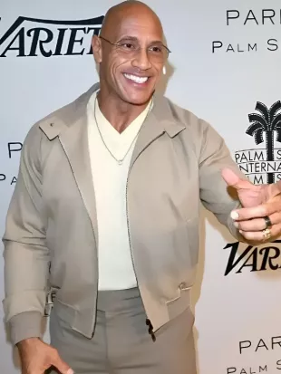 Dwayne Johnson Palm Springs Film Festival Jacket