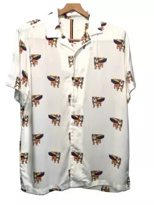 Rupauls Drag Race S18 Vita VonTesse Starr Dogs with Rainbow Shirt