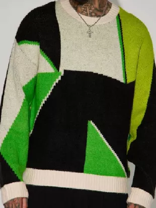 Rupauls Drag Race S18 Geo Print Crewneck Sweatshirt