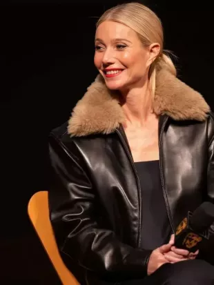 Marty Supreme Premier Gwyneth Paltrow Black Jacket