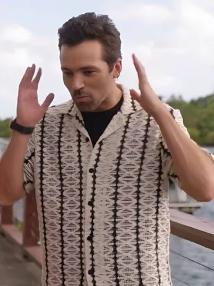 Ian Harding Lost in Paradise 2026 Crochet Shirt