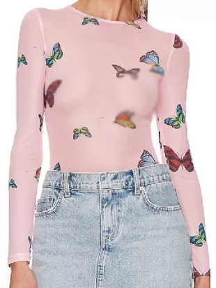 Electric Bloom Tulip Aoki Butterfly Top