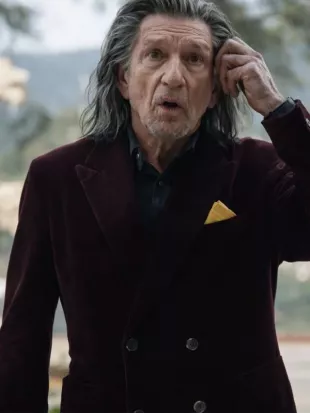 Wonder Man 2026 Ben Kingsley Maroon Blazer