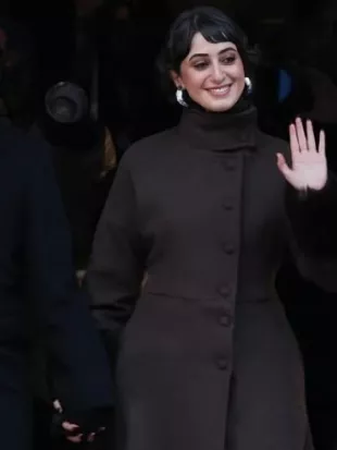 Ceremonial Inauguration 2026 Rama Duwaji Brown Long Coat