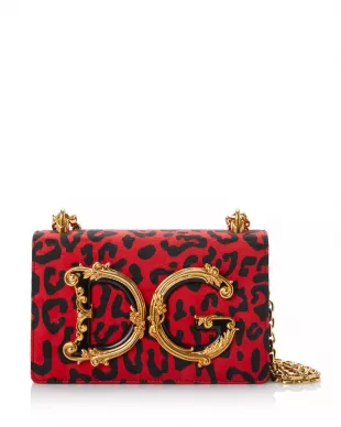Leopard Print Brocade DG Girls Bag