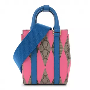 Supreme Monogram Textured Dollar Calfskin Rhombus Mini Tote Bag