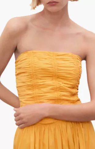 Sunny Cotton Blend Strapless Top