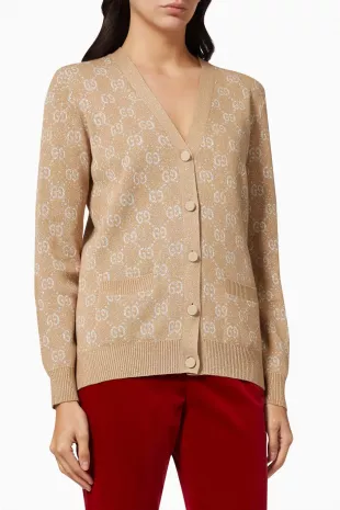 GG Cardigan in Lame GG Jacquard