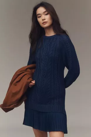 The Delphine Sweater Twofer Mini Dress