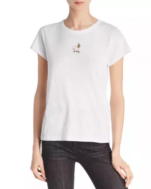 Floral Embroidered Tee