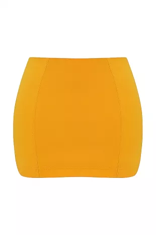 Nisha Tangerine Sculpting Mini Skirt