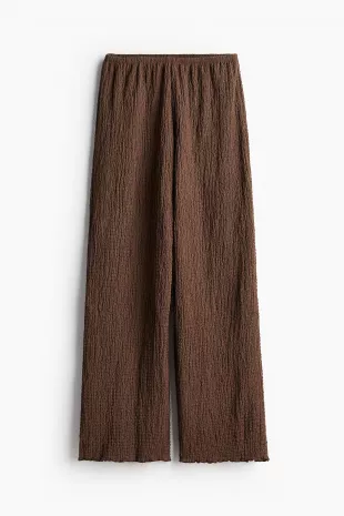 Wide Crinkled Pants