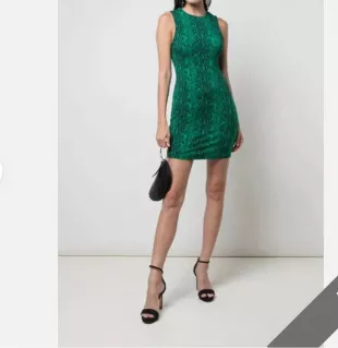 Delora Dress Green Snake Print Dress