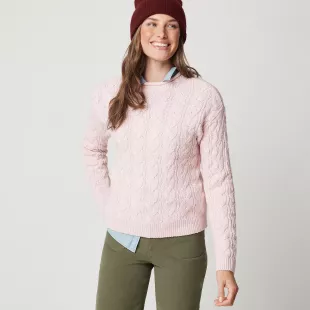 Cable Mockneck Sweater