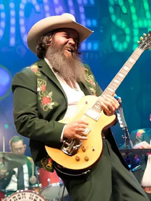 Mike Harris Old Crow Medicine Show Green Floral Blazer