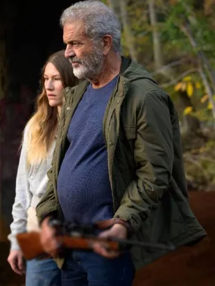 Hunting Season Mel Gibson Green Hooded Jacket