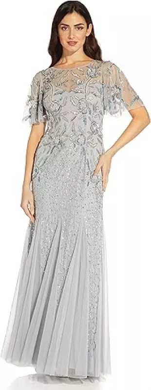 Womens Beaded Mermaid Gown