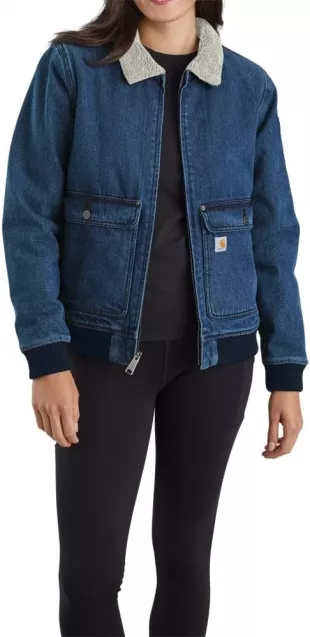 Relaxed Fit Denim Sherpa Lined Jacket