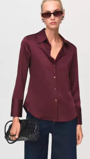 Satin Finish Flowy Shirt