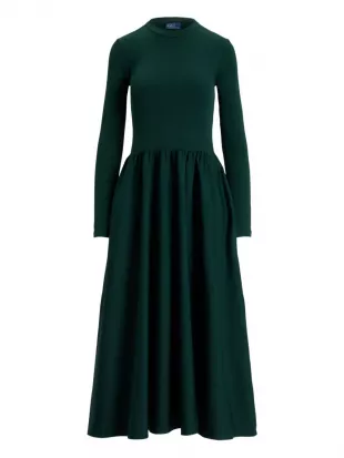 Cotton Long-Sleeve Dress