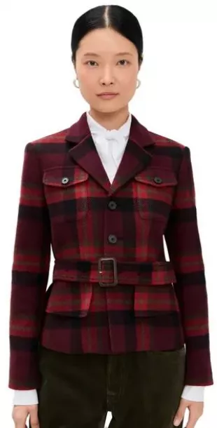 Wool Blend Woven Blazer