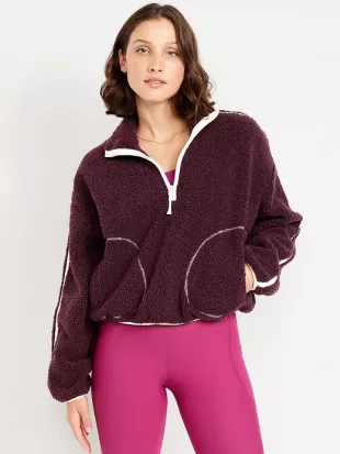 Loose Zip Quarter Zip Sweater
