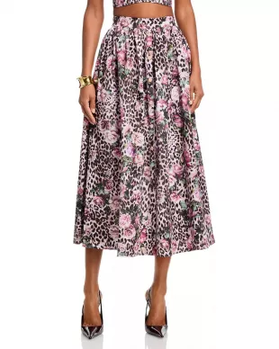 Seina Front Placket Midi Skirt