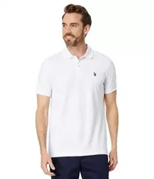 Performance Pique Short Sleeve Polo White