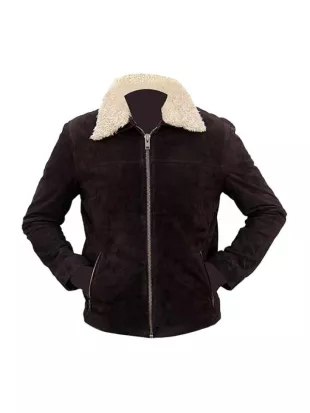 Rick Grimes Rugged Brown Suede Trucker Jacket