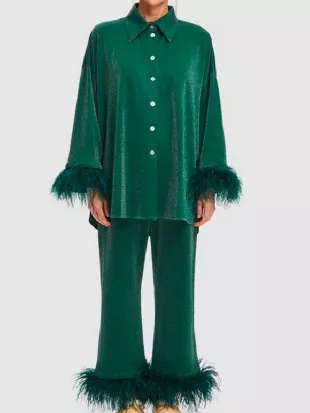 The Today Show 2026 Kristen Bell Green Pajama Pant Set