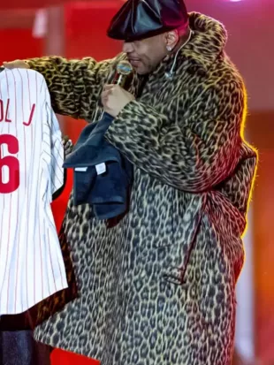 LL Cool J NYE Concert Leopard Print Coat