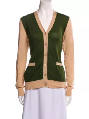 Will Trent S04 Sonja Sohn Green/Beige Cardigan