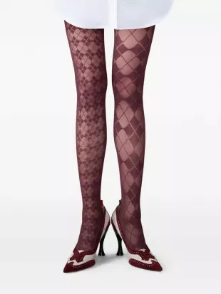 Funmix Argyle Sheer Tights