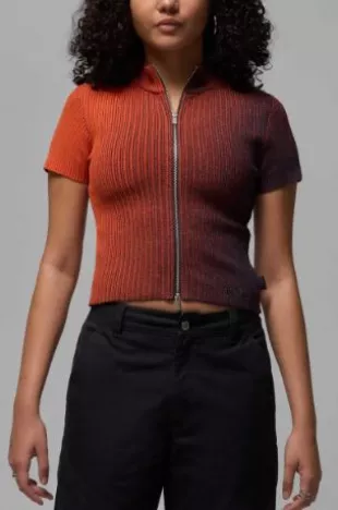 Short Sleeve Zip Cardigan