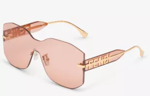 Fendigraphy Oversized Rimless Acetate Sunglasses