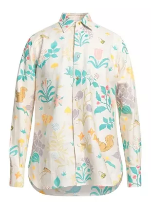 The Valley Persian Style Bamshad Akhbari Leaf Printed Shirt