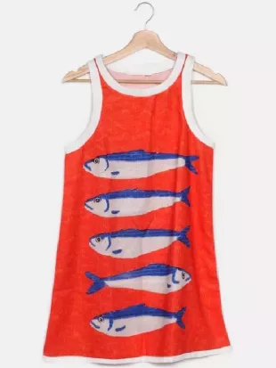 Below Deck Mediterranean S10 Aesha Scott Orange Fish Dress