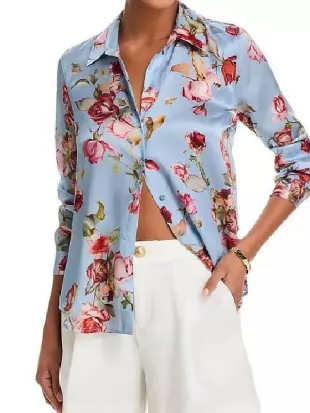 Days of Our Lives Gabi Hernandez Floral Button Down Blouse