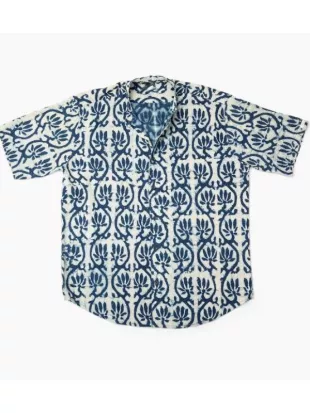 Southern Charm S11 Blue & White Printed Shirt