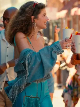 Emily Bader People We Meet On Vacation 2026 Rhinestone Fringe Jacket