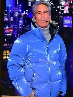 Andy Cohen New Years Eve 2026 Puffer Jacket