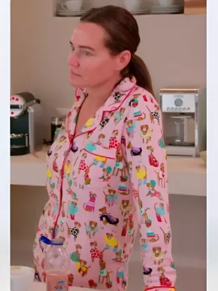 Real Housewives of Salt Lake City S6 Meredith Marks Dog Print Pajamas