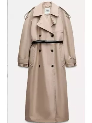 His & Hers 2026 Tessa Thompson Beige Coat