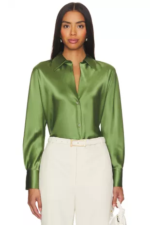 Bias Long Sleeve Blouse